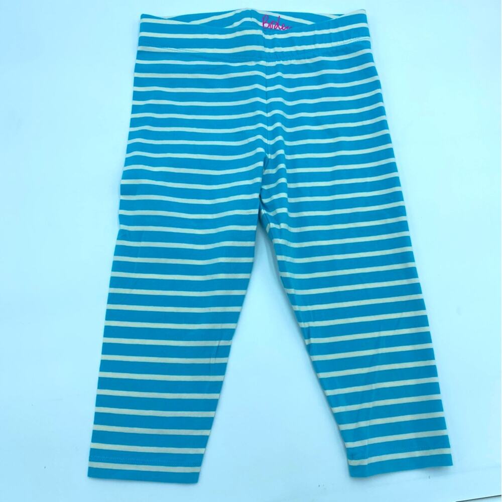 Boden Girls Leggings Cropped Striped Blue & White 9-10‎